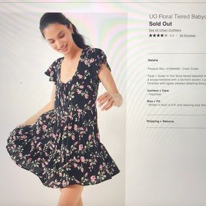 uo floral tiered babydoll dress